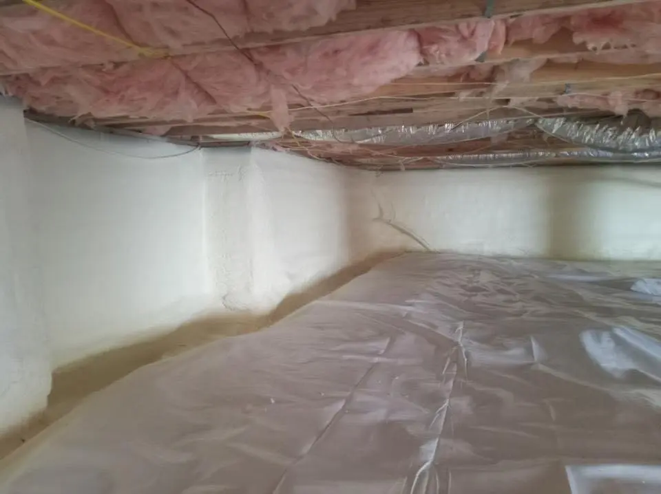 Crawl space encapsulation with closed-cell spray foam for Metal Roof Coating in Billings